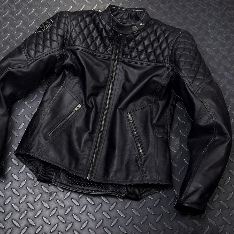 4SR dames leren motorjas Scrambler Lady Petroleum