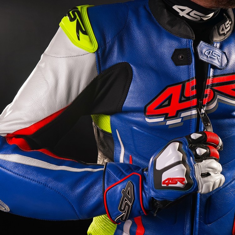 4SR RR Evo III Cobalt Blue Lederen Motorpak 4