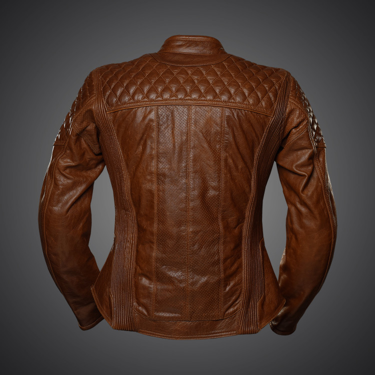 4SR luxusní dámská bunda Scrambler Lady Cognac