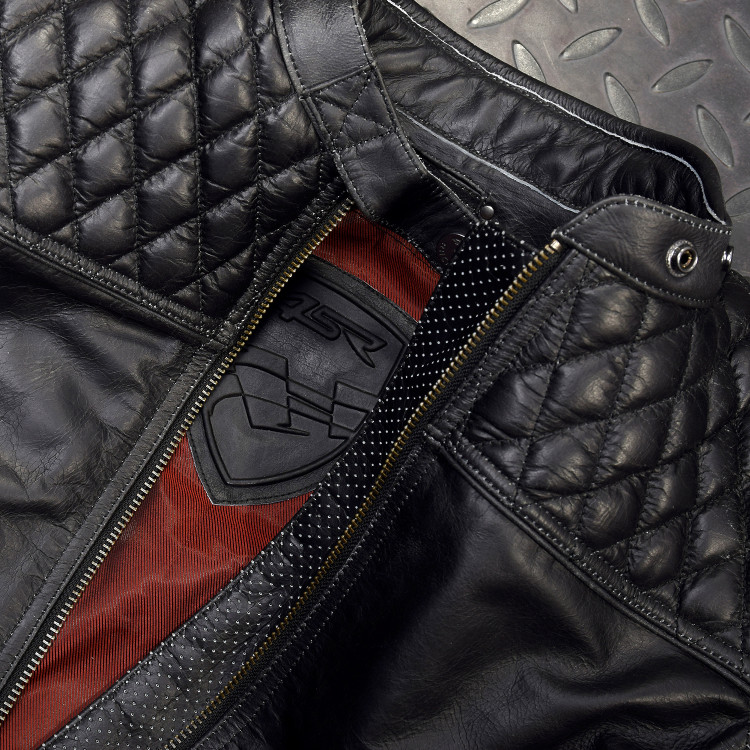 4SR dames leren motorjas Scrambler Lady Petroleum