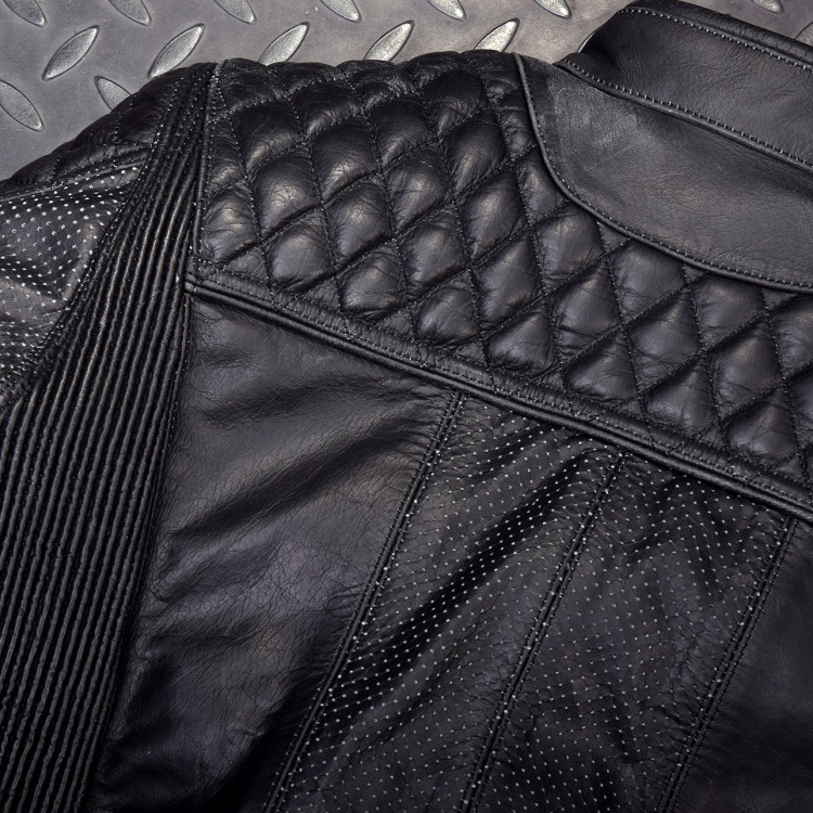 4SR dames leren motorjas Scrambler Lady Petroleum