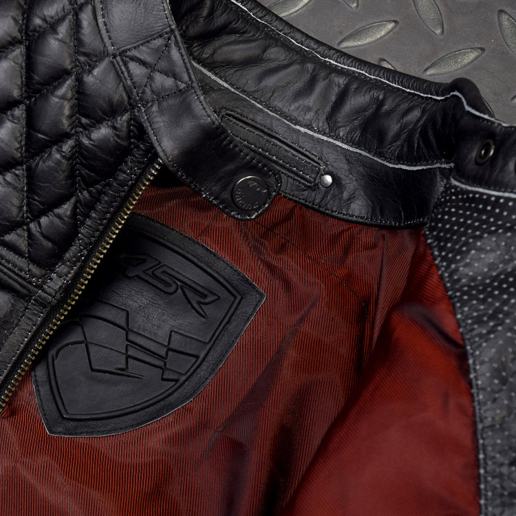 4SR dames leren motorjas Scrambler Lady Petroleum