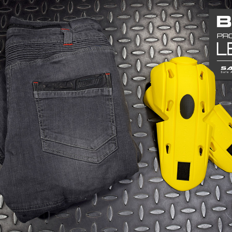 4SR pánské kevlarové jeans Club Sport Grey + nejlepší chrániče na trhu certifikované dle Level 2 T+ T-