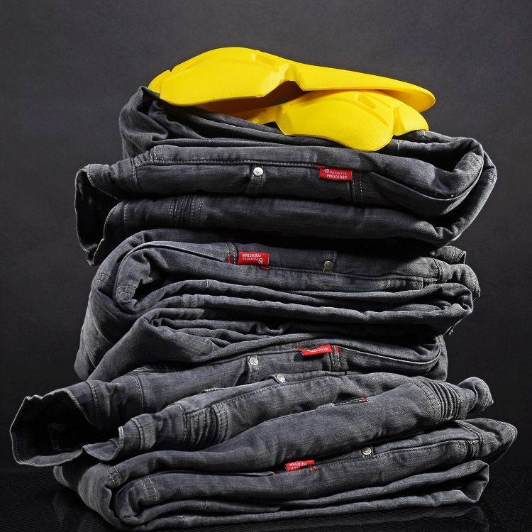 4SR pánské kevlarové jeans Club Sport Grey + nejlepší chrániče na trhu certifikované dle Level 2 T+ T-