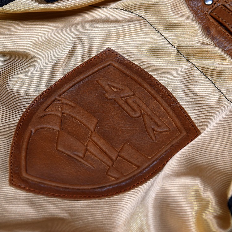 4SR lederen motorjas Scrambler Cognac