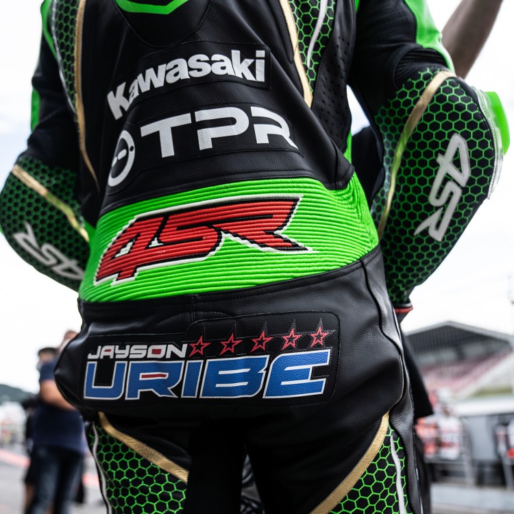 4SR Racing Monster Green AR Airbag Ready Lederen Motorpak 13