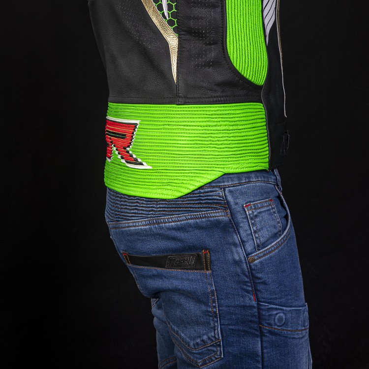 4SR RR Evo III Monster Green AR Airbag Ready Lederen Motorpak 7