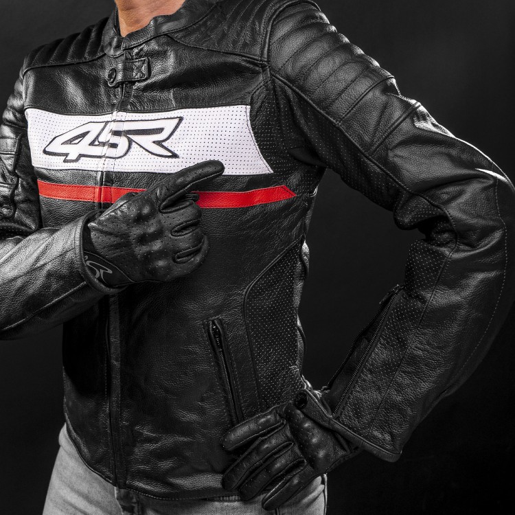 4SR lederen motorjas Roadster Lady III – Red 6