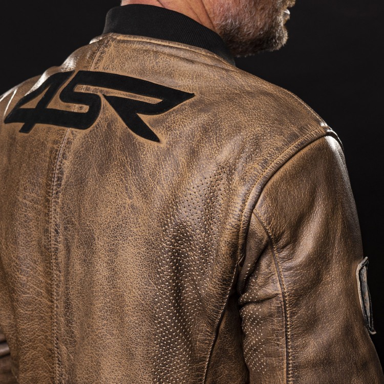 4SR Leren jas Bomber Jacket Brown Patina