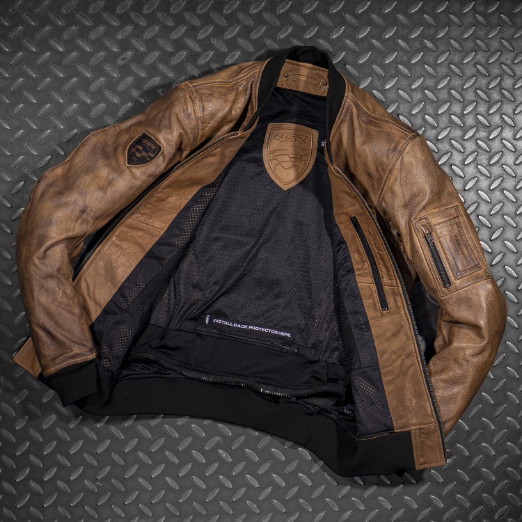 4SR Leren jas Bomber Jacket Brown Patina