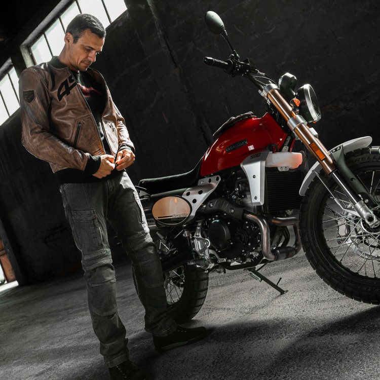 4SR Leren jas Bomber Jacket Brown Patina