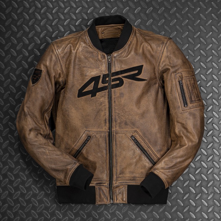 4SR Leren jas Bomber Jacket Brown Patina