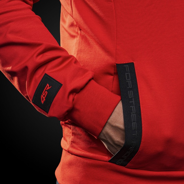 4SR Capuchon Hoodie Logo Zip Red 2