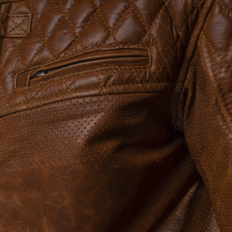 4SR Scrambler Cognac II: Luxe en veilige motorjas van premium buffelleer 9
