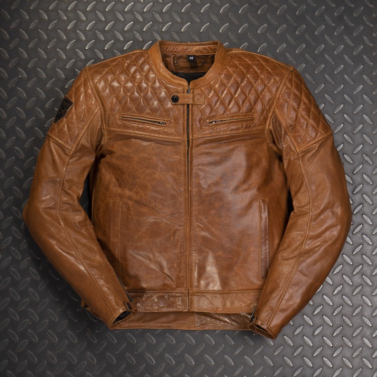 4SR Scrambler Cognac II: Luxe en veilige motorjas van premium buffelleer 3