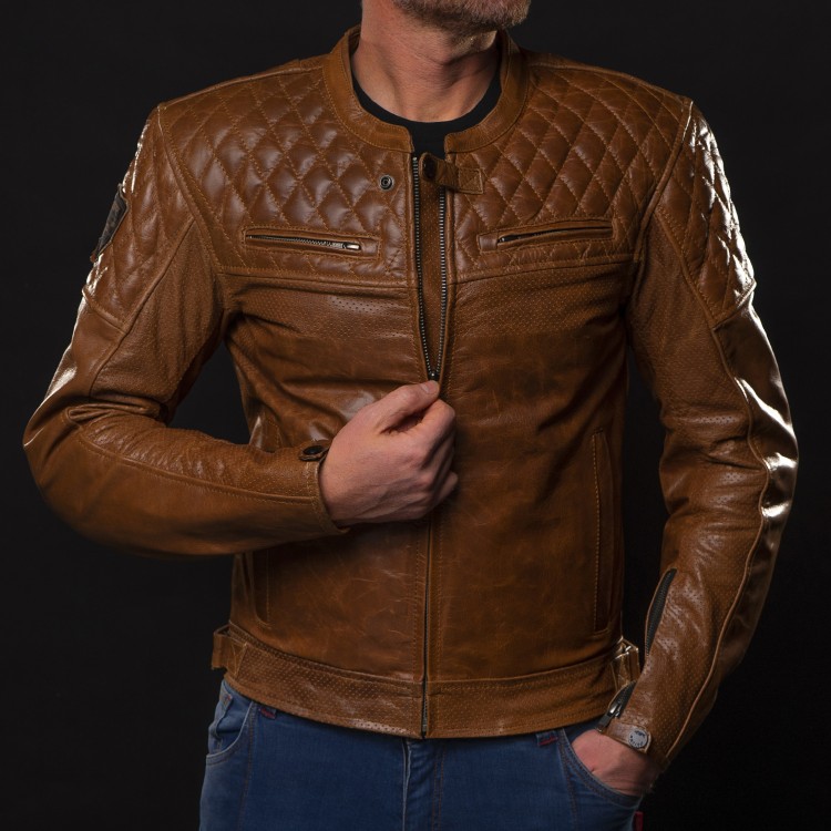 4SR Scrambler Cognac II: Luxe en veilige motorjas van premium buffelleer 7