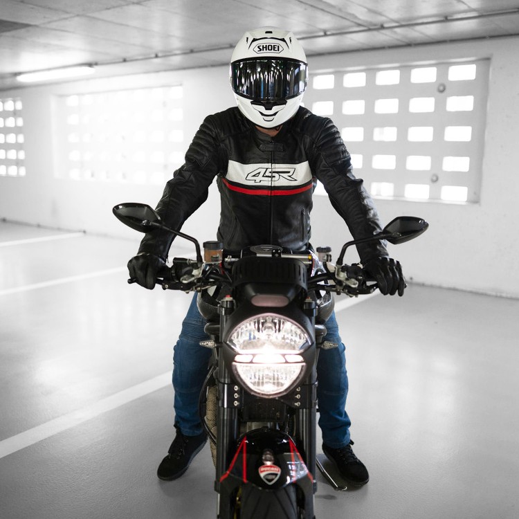 ROADSTER III RED - leren motorjas