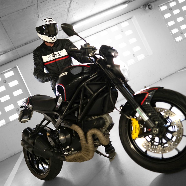 ROADSTER III RED - leren motorjas