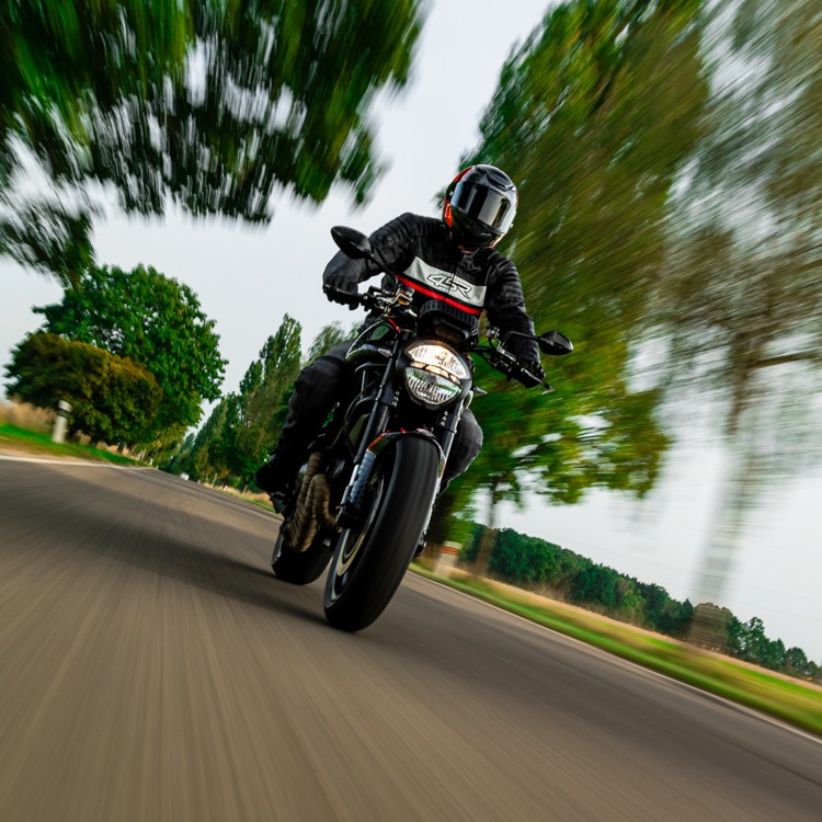 ROADSTER III RED - leren motorjas