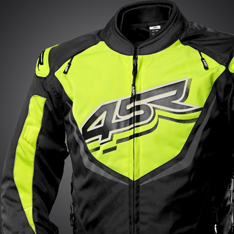 4SR textielen motorjas RTX Nitro - van voren - logo 4SR