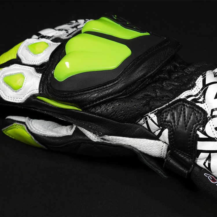 4SR sport motorhandschoenen RR Aramid Core White