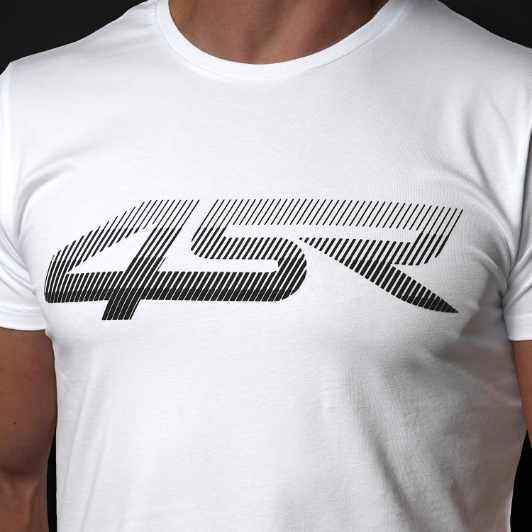 4SR T-shirt Lines White
