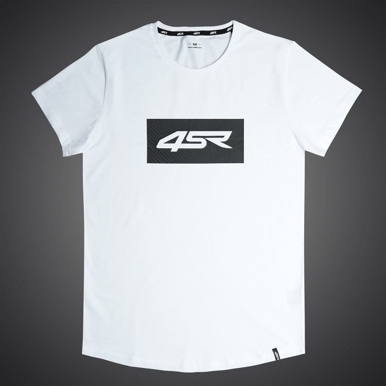 4SR T-shirt Logo Carbon White