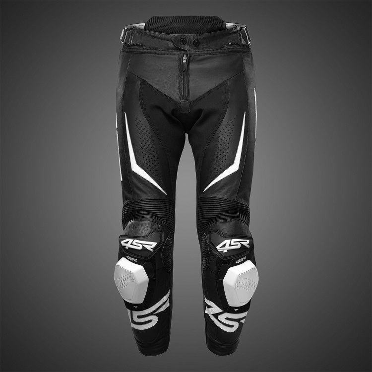4SR leren motorbroek met sliders TR3 Evo BW