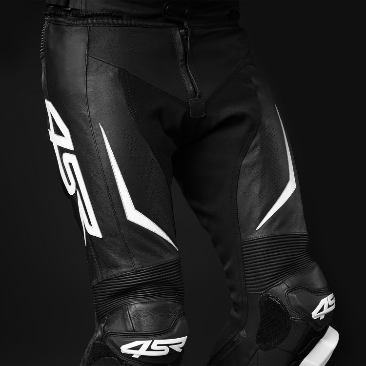 4SR leren motorbroek met sliders TR3 Evo BW