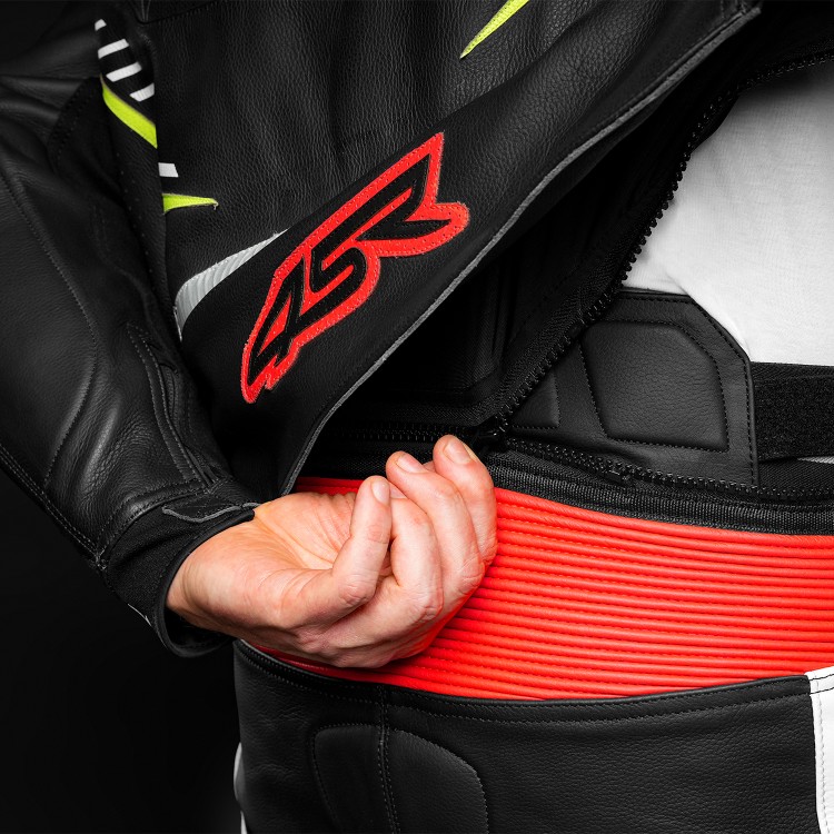 4SR leren motorbroek met sliders TR3 Evo Neon