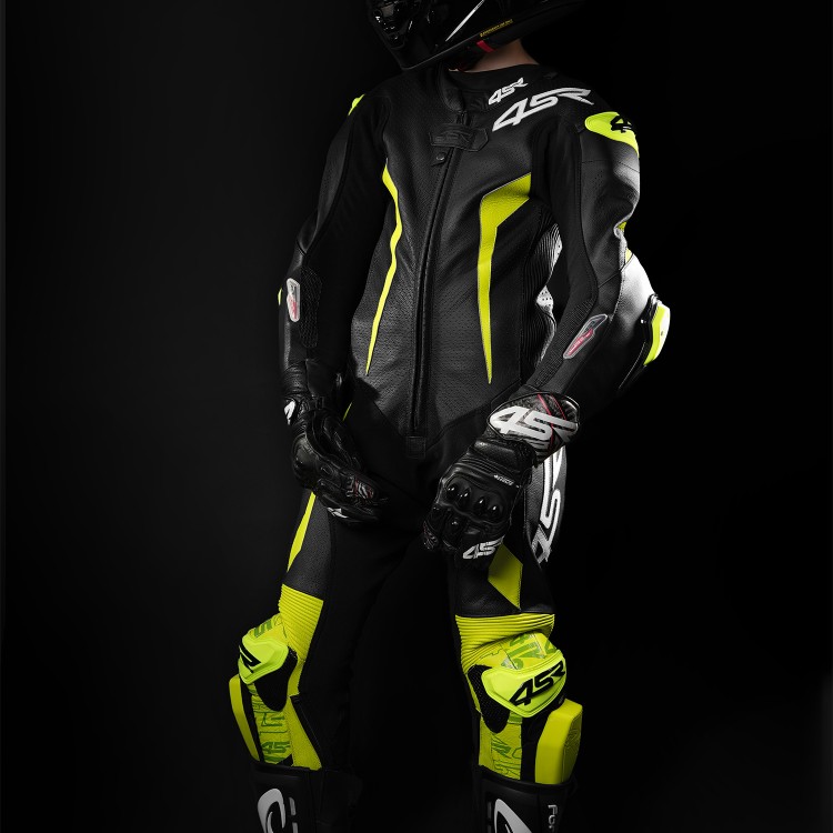 4SR eendelig kinderpak Racing Junior Yellow AR