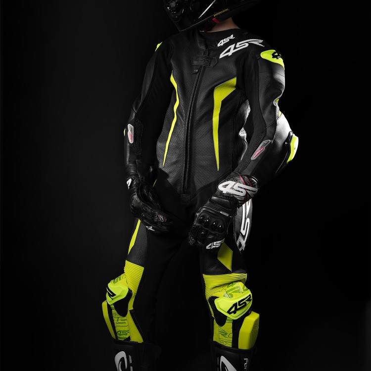 4SR eendelig kinderpak Racing Junior Yellow AR