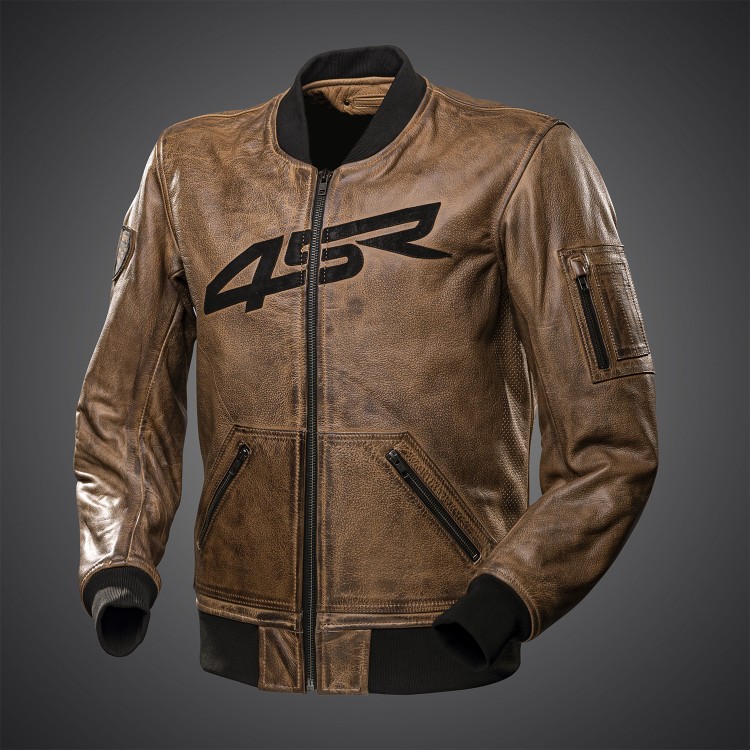 4SR Leren jas Bomber Jacket Brown Patina