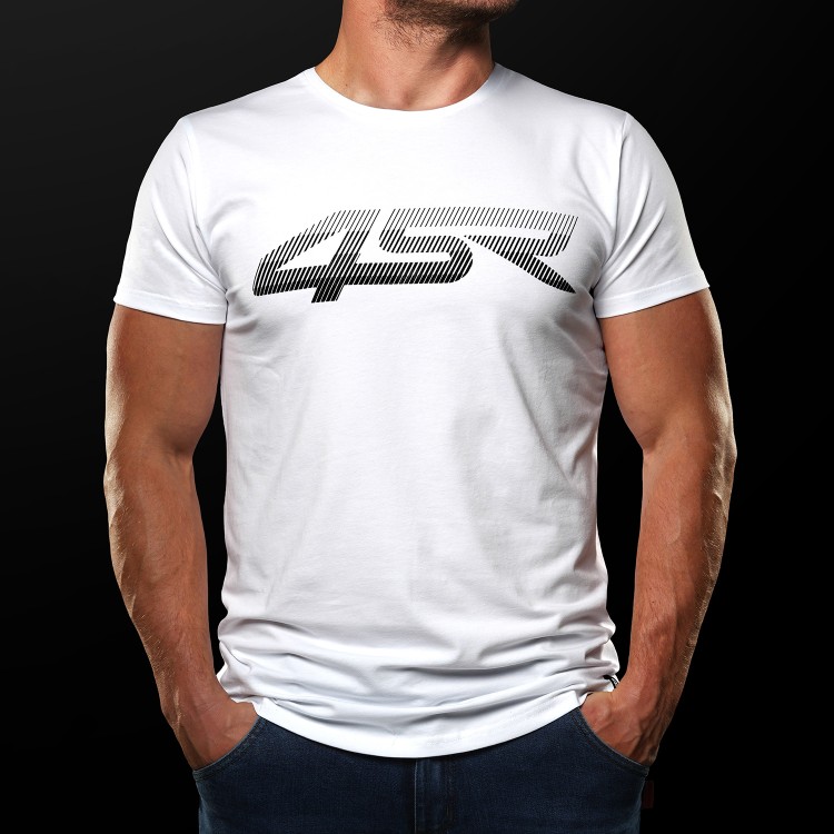 4SR T-shirt Lines White