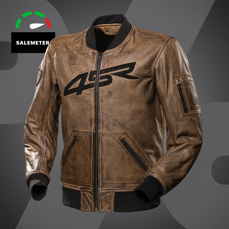4SR Leren jas Bomber Jacket Brown Patina