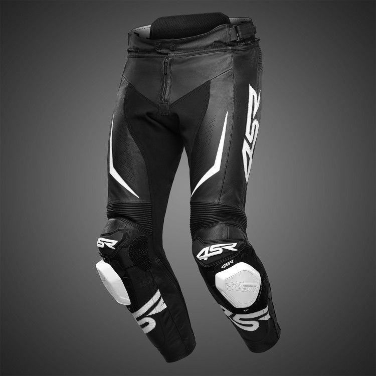 4SR leren motorbroek met sliders TR3 Evo BW
