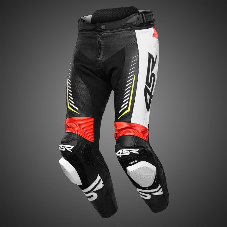 4SR leren motorbroek met sliders TR3 Evo Neon