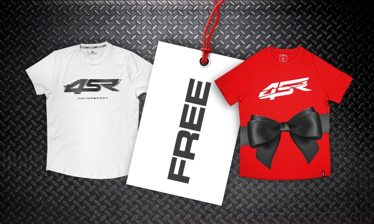 Gratis T-shirt bij elk racepak